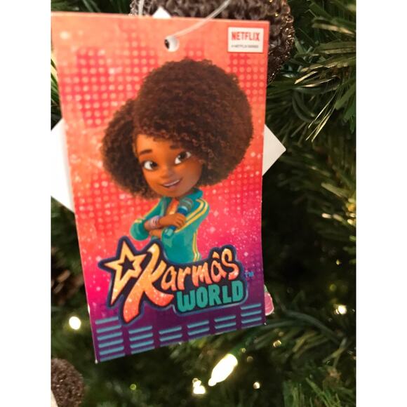 2 Karma's World Grant Girl Ornaments Christmas Tree - Microphone Dance NWT - Picture 8 of 8